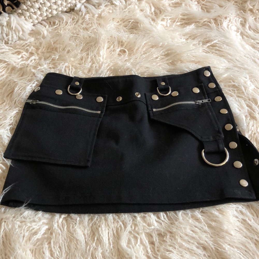 Lipservice mini skirt Gothic snaps up both sides